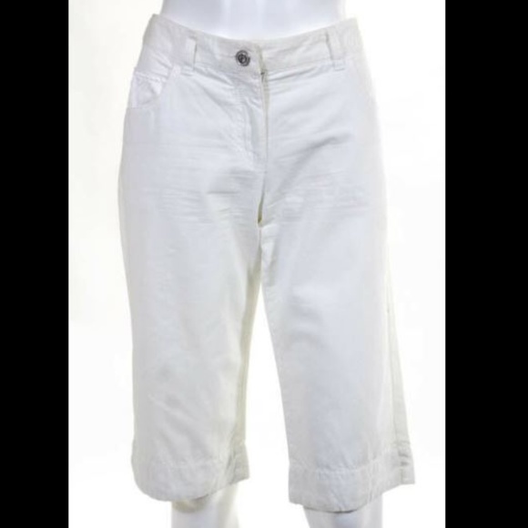 Giorgio Armani White Cotton Bermuda Long Shorts 10